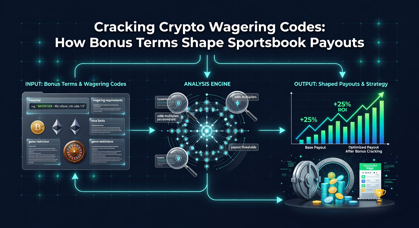Detaillierte Infografik zu Wagering-Multiplikatoren und Auszahlungsstrategien in Krypto-Wetten
