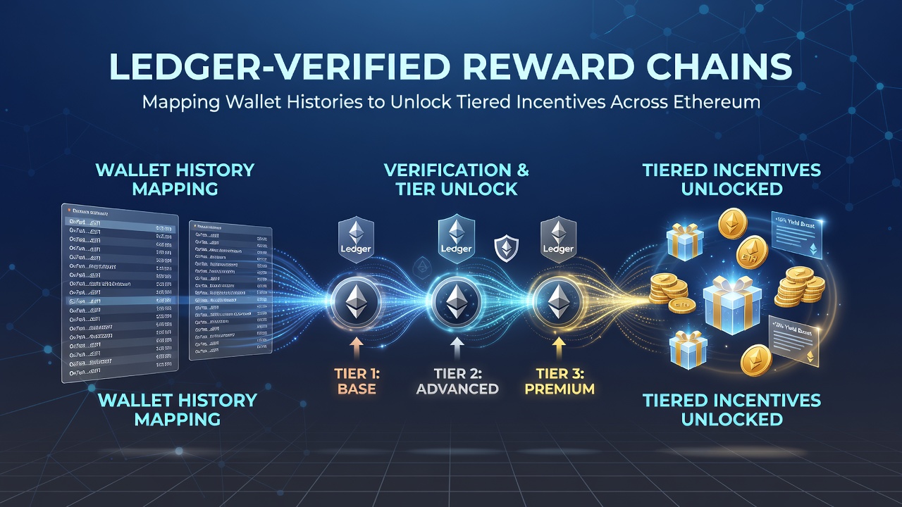 Visualisierung von gestaffelten Incentive-Tiers mit verknüpften Wallet-Transaktionen auf Ethereum-Blockchain für Sportsbook-Belohnungen