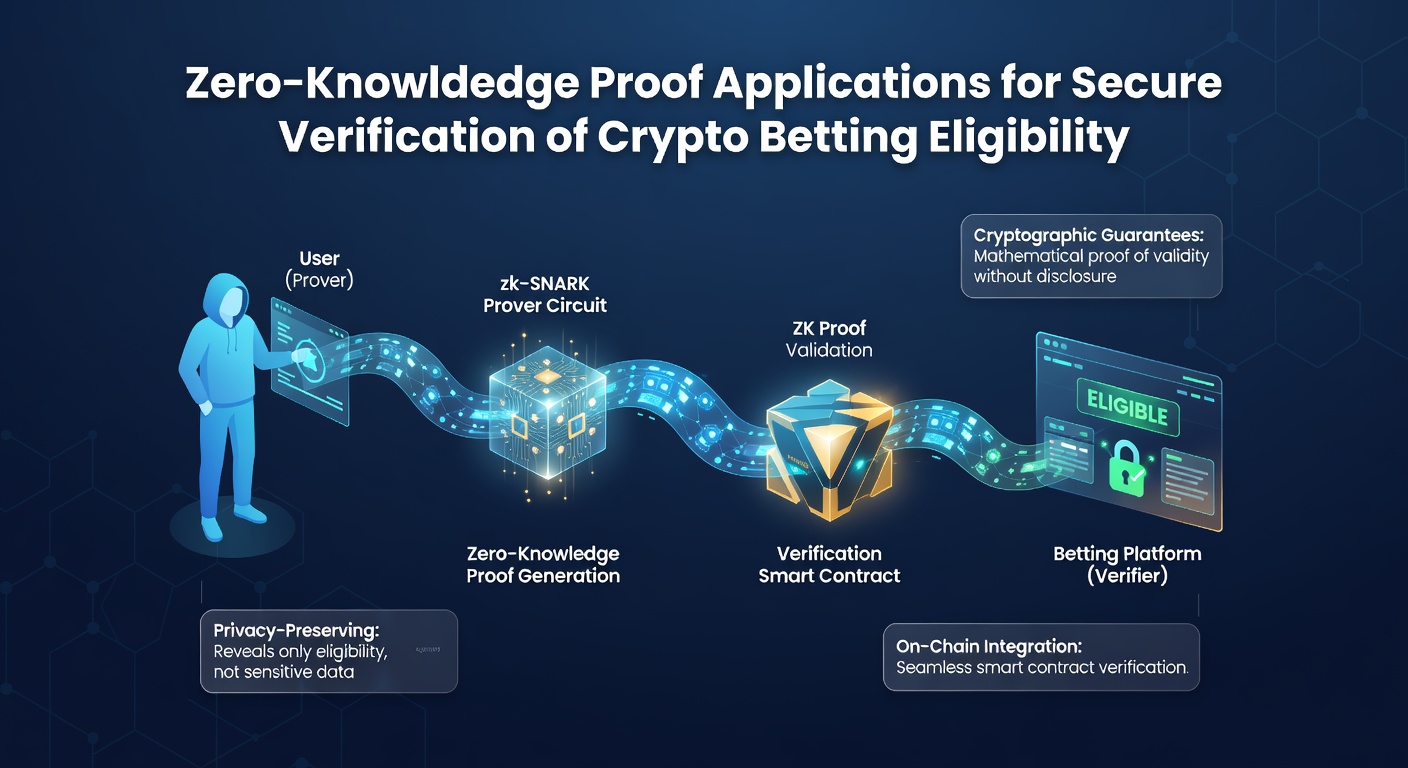 Darstellung von Blockchain-basierten Verifizierungsprozessen mit Zero-Knowledge-Technologie in Sportwetten